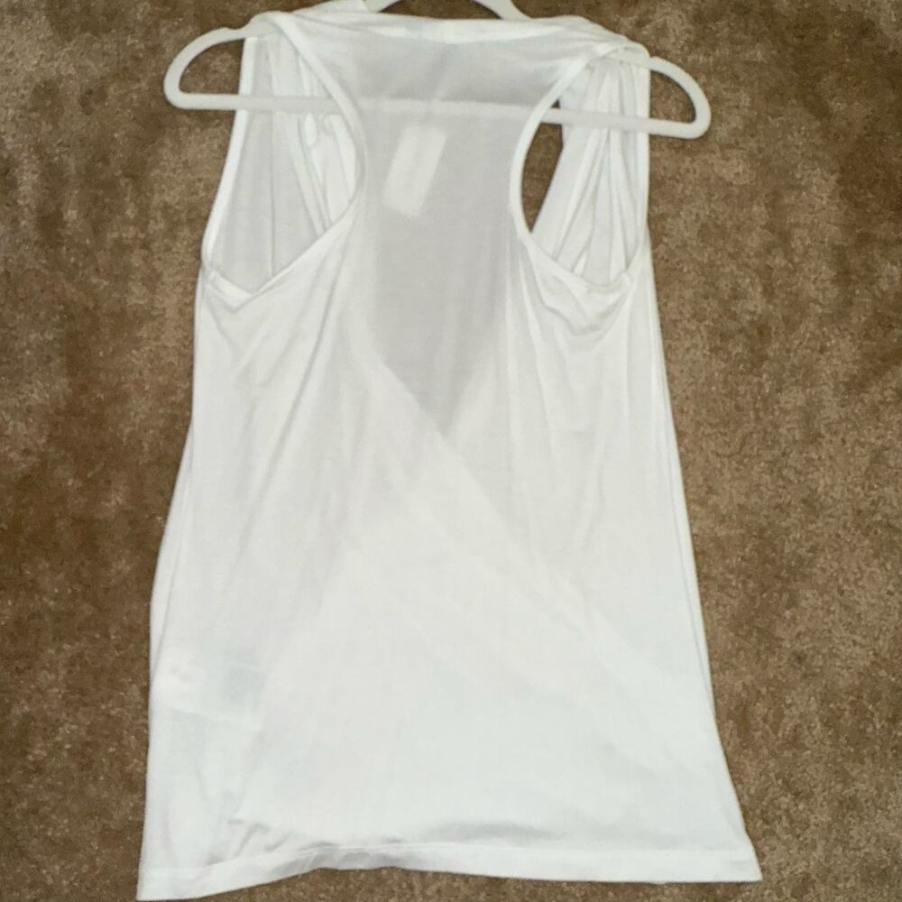 Banana Republic White Draped Tank Racerback Top NWT Size S - Picture 4 of 16
